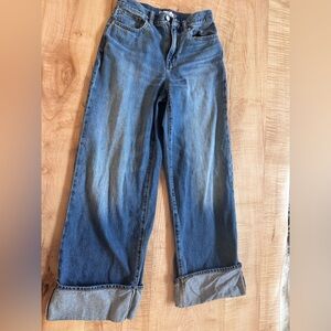 Madewell Super Wide Leg Blue Denim Jeans